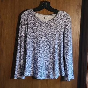 Animal print waffle tee